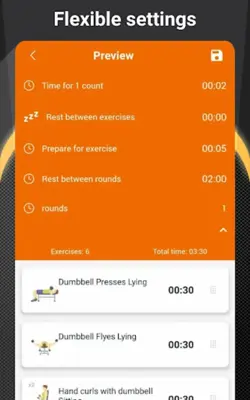 Home workouts with dumbbells android App screenshot 13