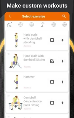 Home workouts with dumbbells android App screenshot 2